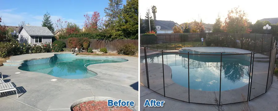 Before & After Pool Fencing