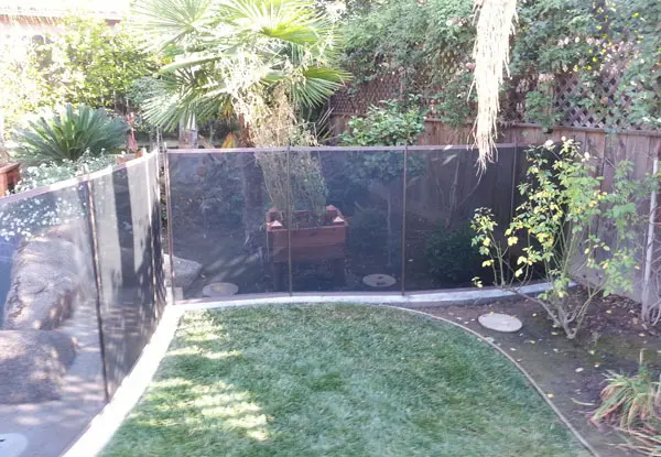 Pet Mesh Fencing with Concrete Curb