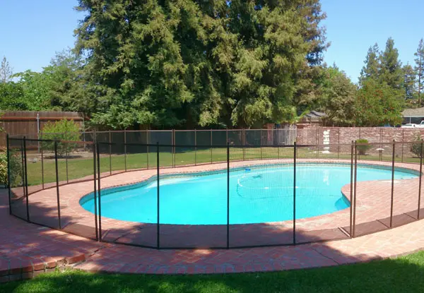 4 1/2' Tall Removable Fence with Black Mesh & Brown Trim