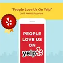 People Love Us On Yelp 2017 Award Recipient